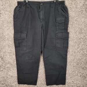 Propper Mens Black Cargo Pants Elastic‎ Waist Military Tactical Work Size 44x30